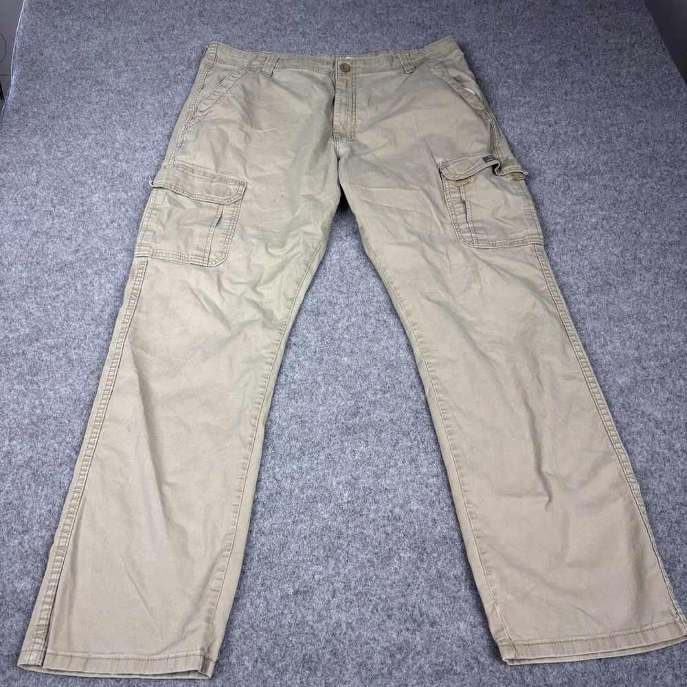 Wrangler Cargo Pants‎ Mens 38x34 Tan Relaxed Fit Workwear Casual Outdoors Khaki